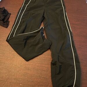 H&M Black Joggers with White Stripes